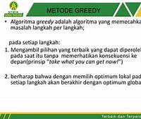 Prinsip Algoritma Greedy Adalah